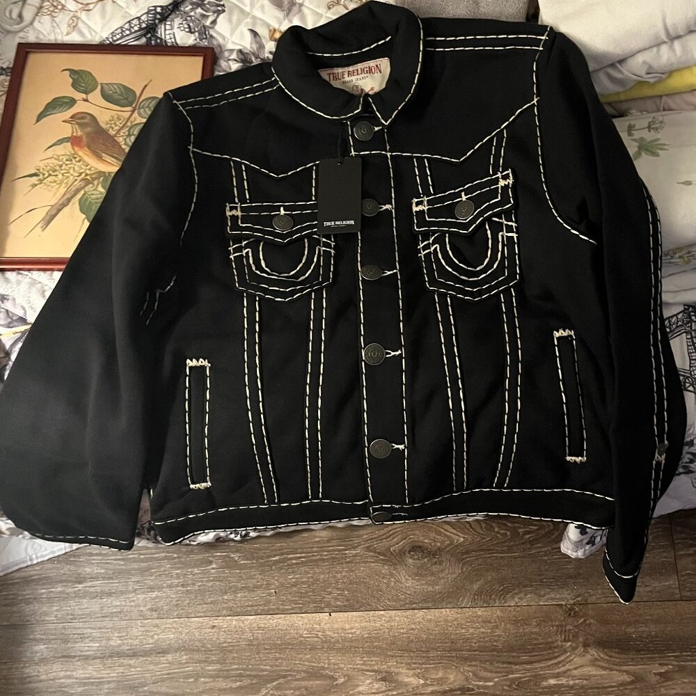 True Religion Men's Large Fleece Jacket
